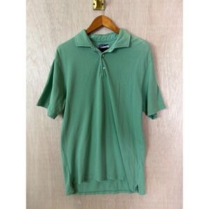 Johnnie-O Hangin Out Mens Large Green Short Sleeve Pique Polo Shirt